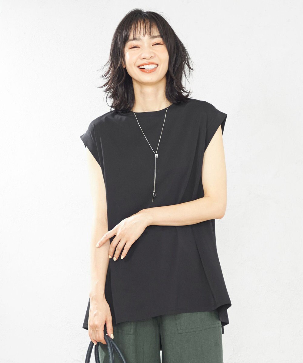 接触冷感・UVケア】バックフレアヘム カットソー / any FAM  