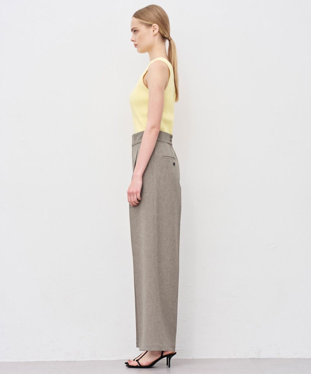 uncrave ウォッシャブルウールライクツイル ワイドパンツ 