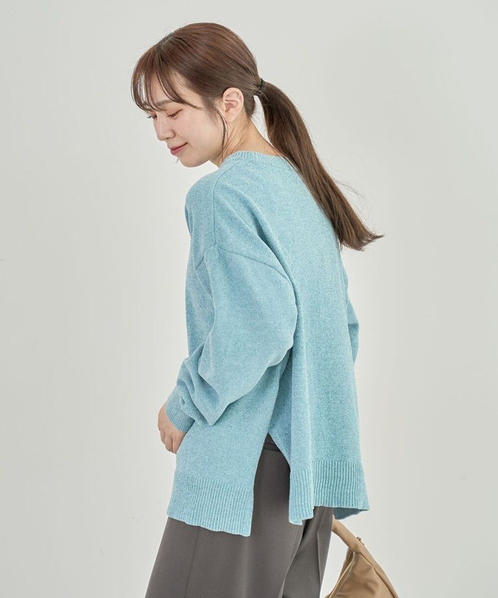 Green Parks ベロアモールリラックスサイズニットプルオーバー 