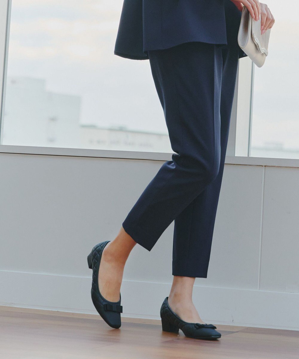 Tiaclasse 【小倉優子さん着用・ダブルクロス・洗える】テーパードパンツ 