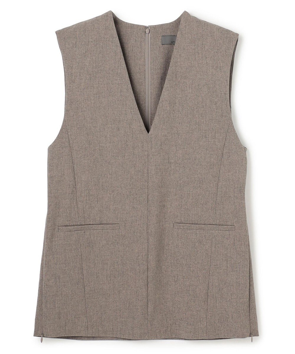 uncrave ウォッシャブルウールライクツイル ジレ 