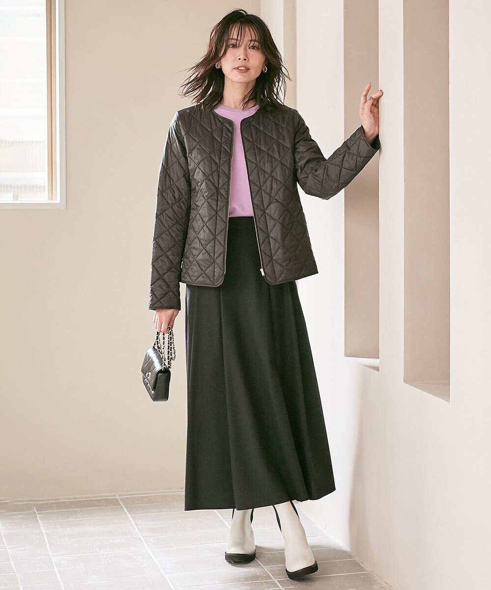 23区 【洗える】ウールブレンドストレッチ フレアスカート 