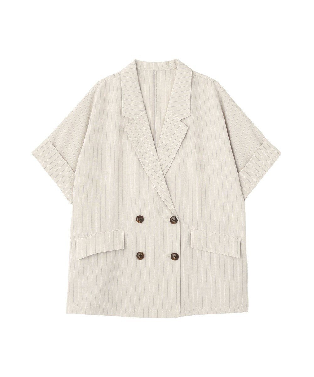 earth music&ecology 【セットアップ対応】リネンライクダブルジャケット 