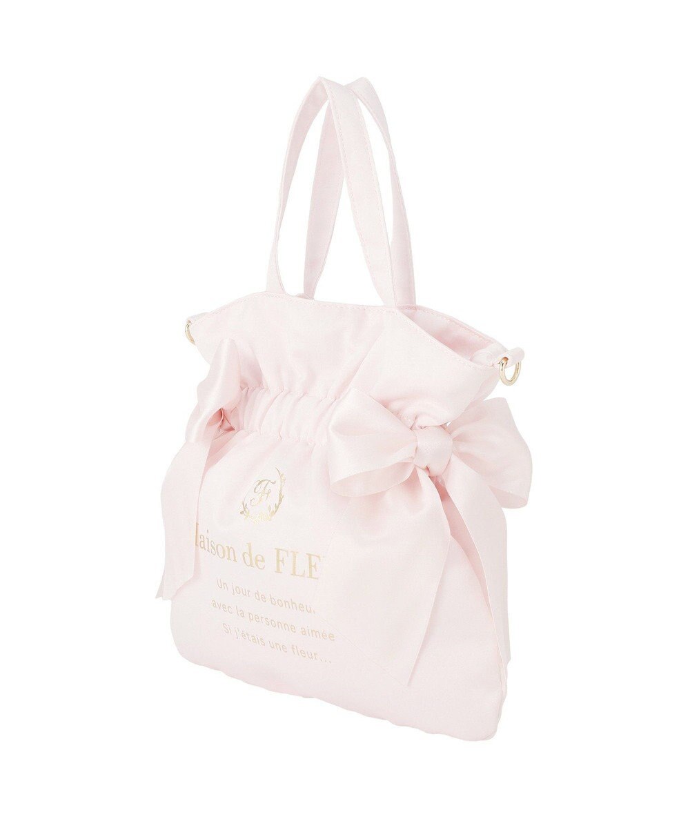 Maison de FLEUR ダブルリボン2Wayトートバッグ 