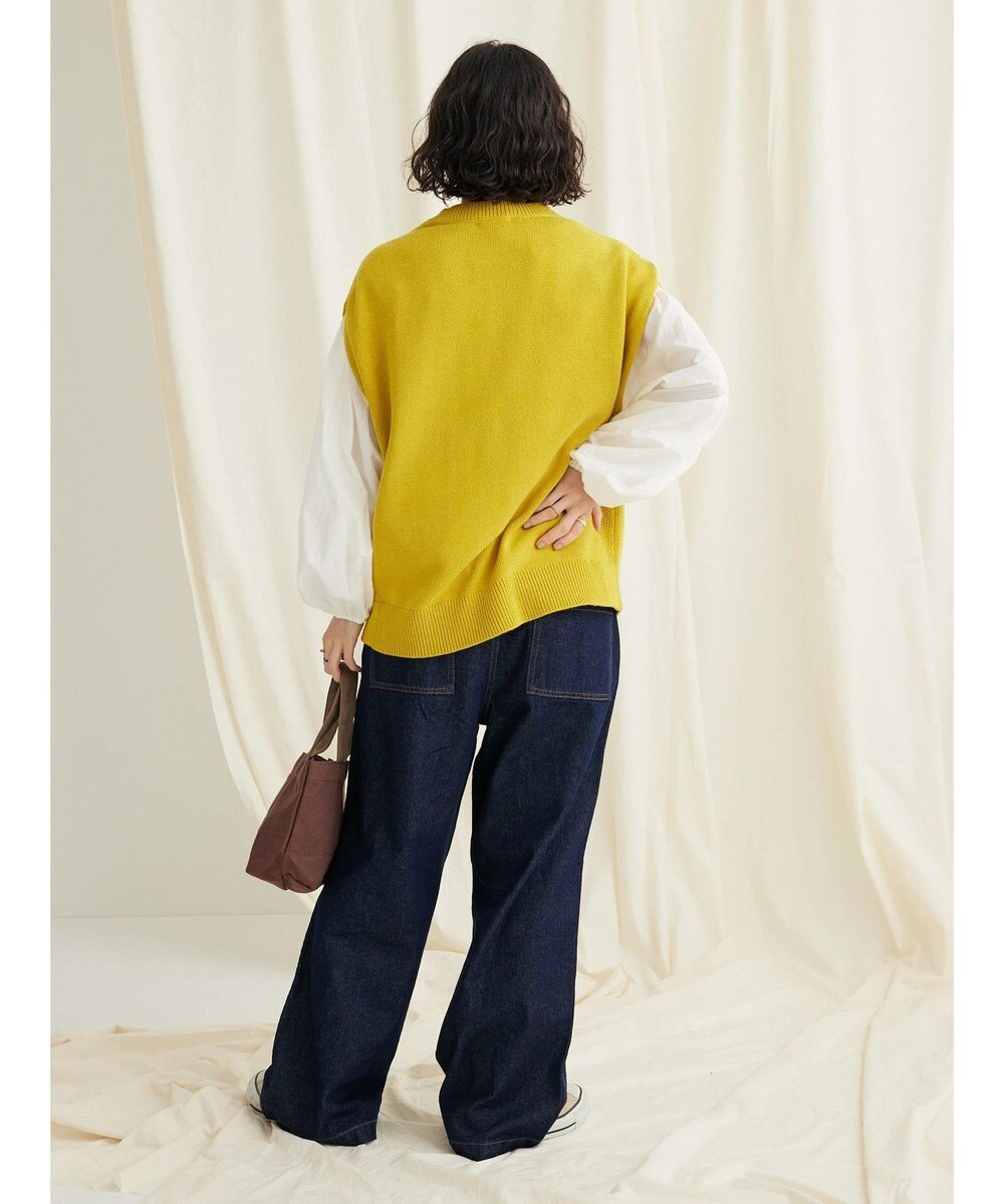 CRAFT STANDARD BOUTIQUE 洗える クルーネックニットベスト 