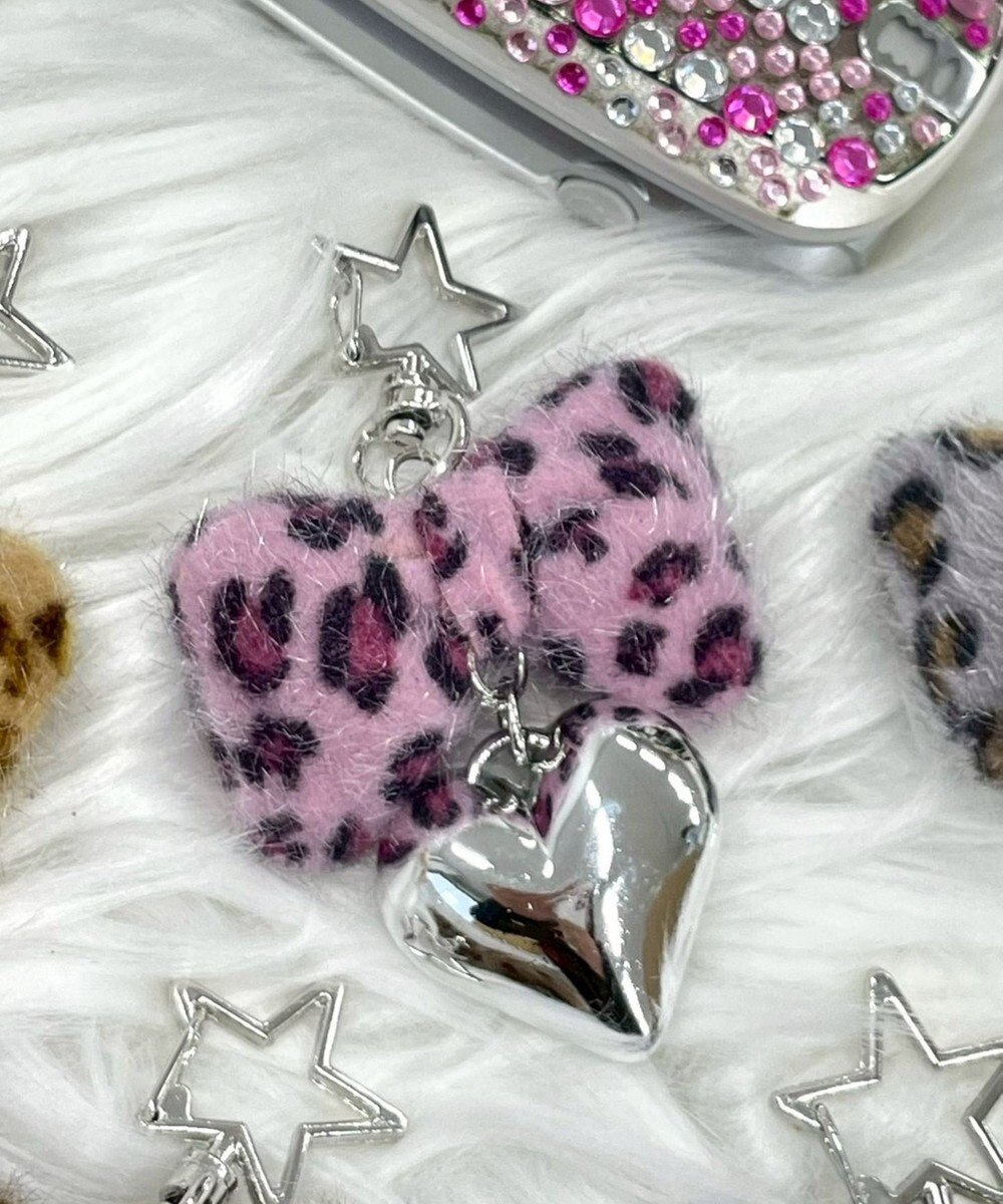 WEGO レオパードリボンキーホルダー 