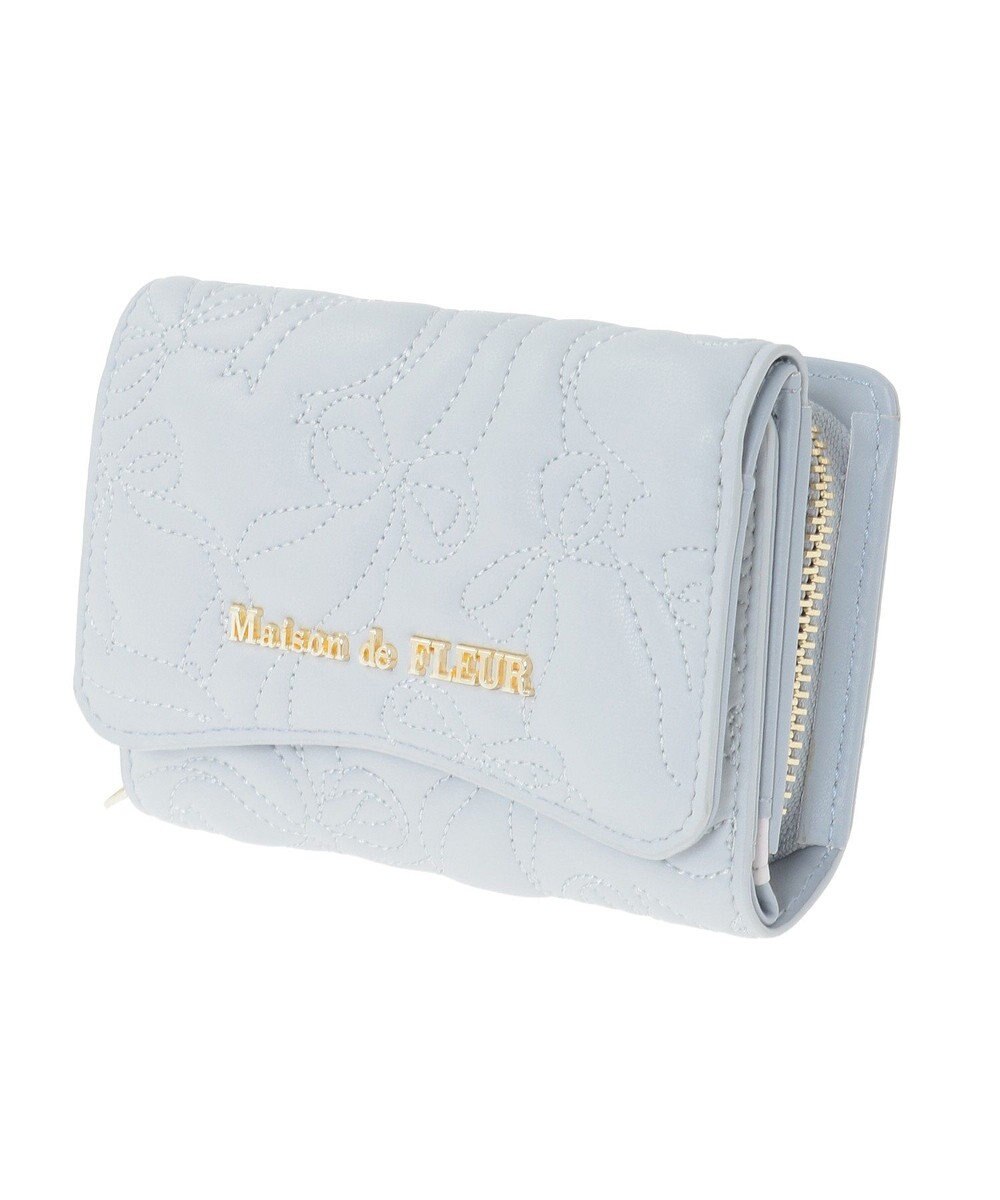 Maison de FLEUR リボンキルティングウォレット 