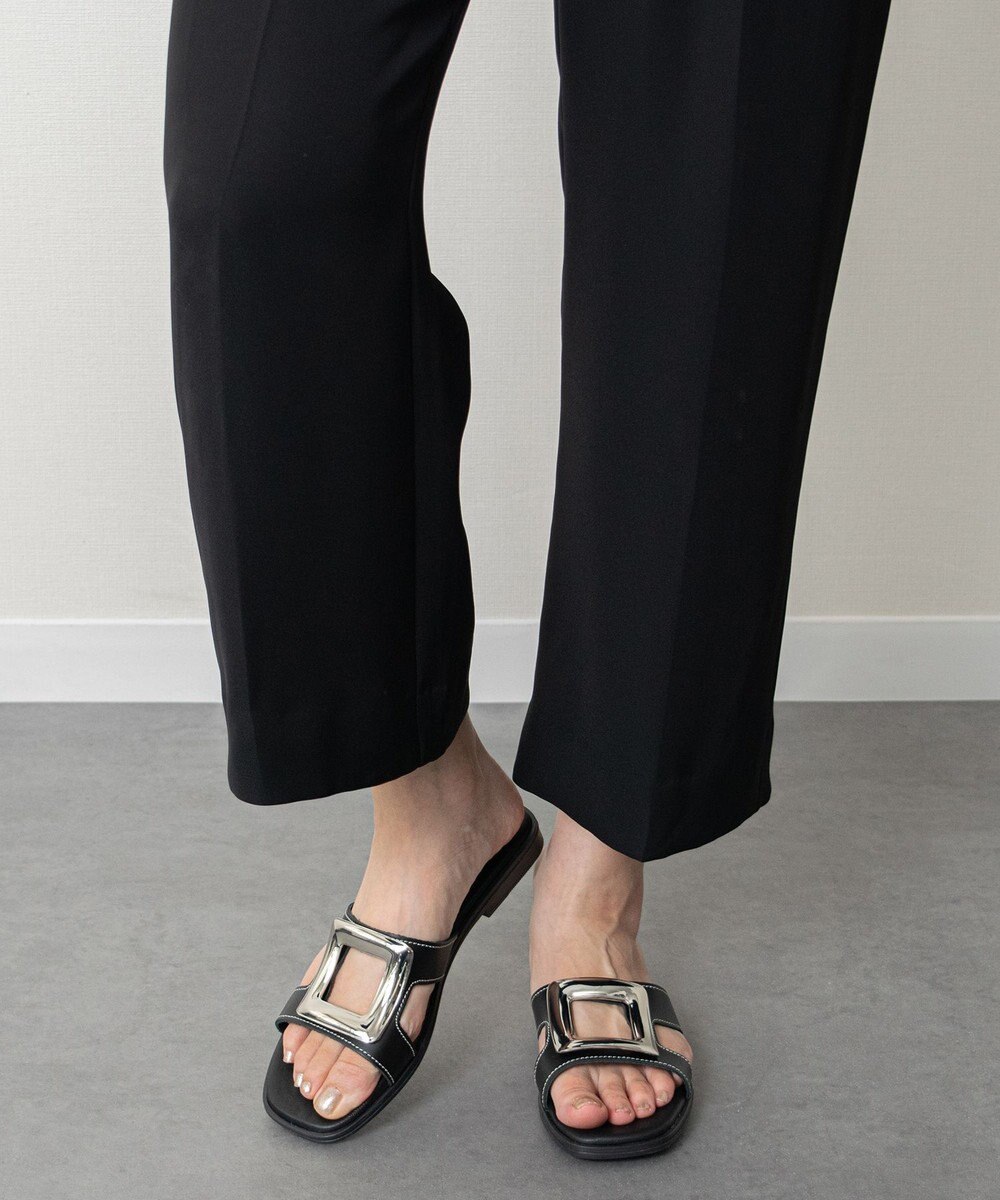 INTER-CHAUSSURES 【Oh my Sandals】メタルバックルフラットサンダル 