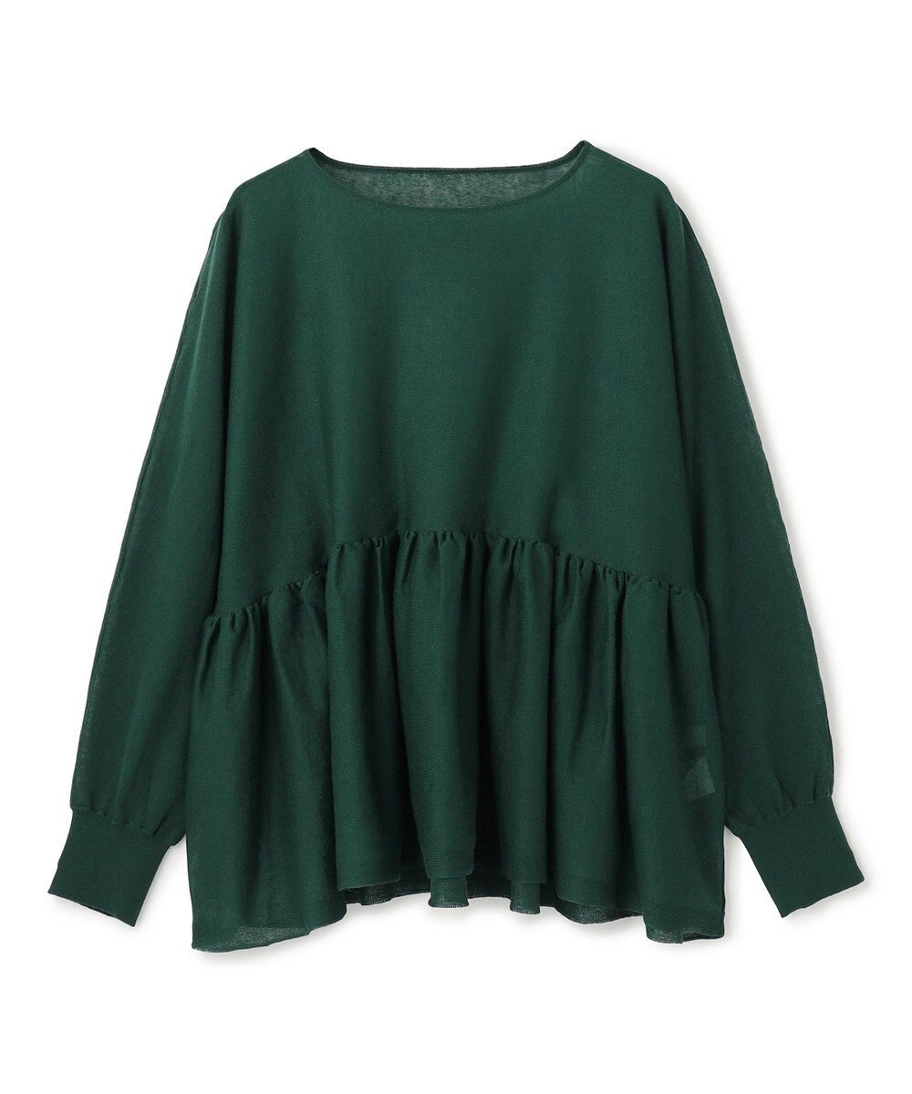 UNFILO シアー ペプラムニット 