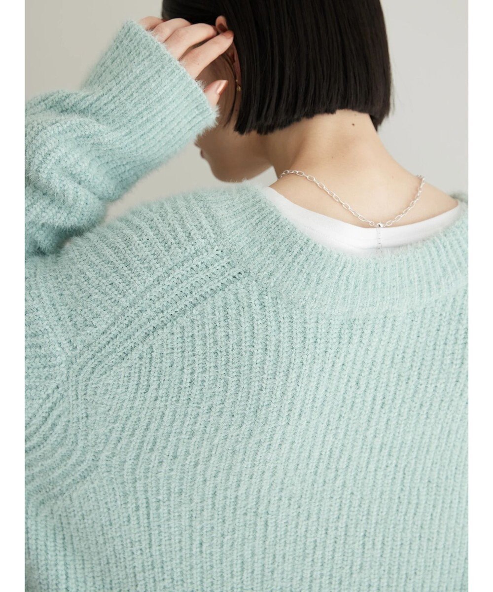 AMERICAN HOLIC モールヤーン片畦Ｖネックニットプルオーバー 