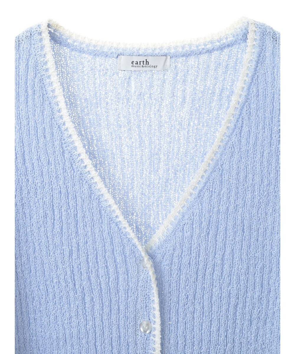 earth music&ecology バイカラーＶネックカーディガン 