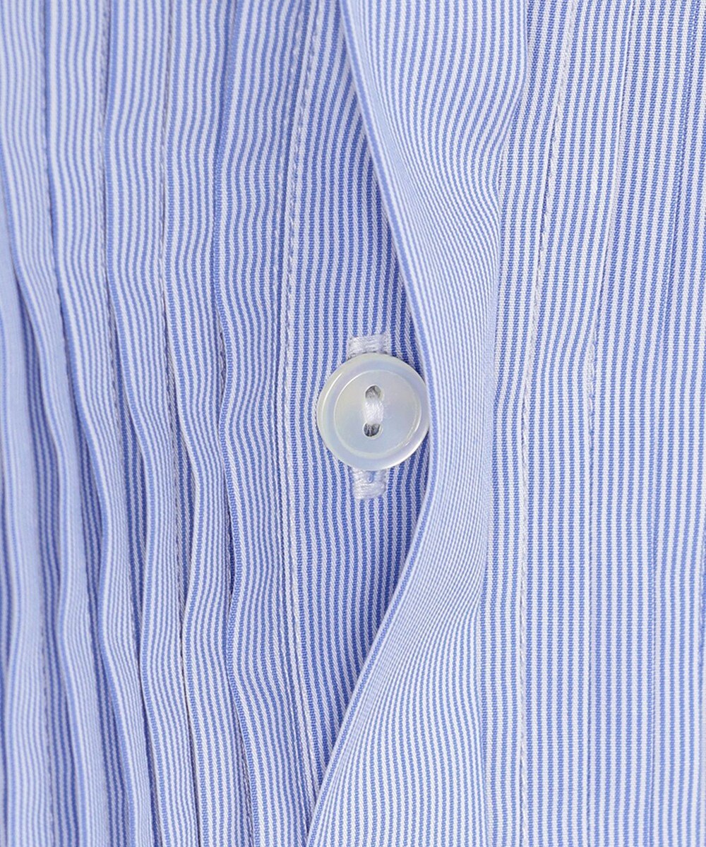 23区 L 【洗える】コットンポプリン ピンタック ブラウス 