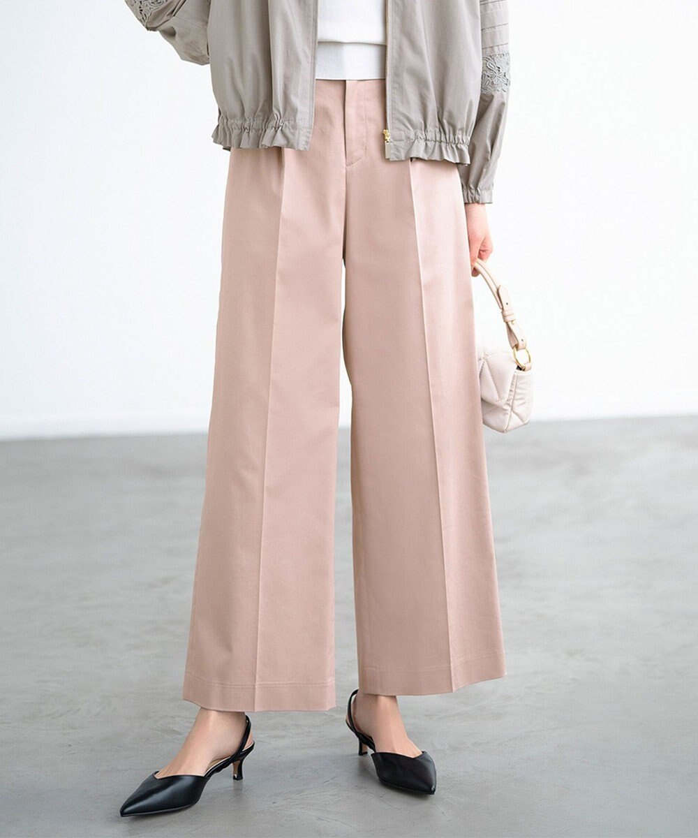 自由区 L 【接触冷感・吸湿・速乾】COOLMAX ワイドパンツ 