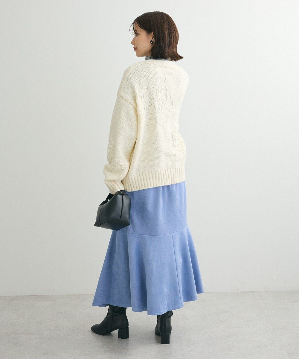 Green Parks ・ｓｗｉｎｇ　ｂｙ　バラ柄ニットカーディガン 