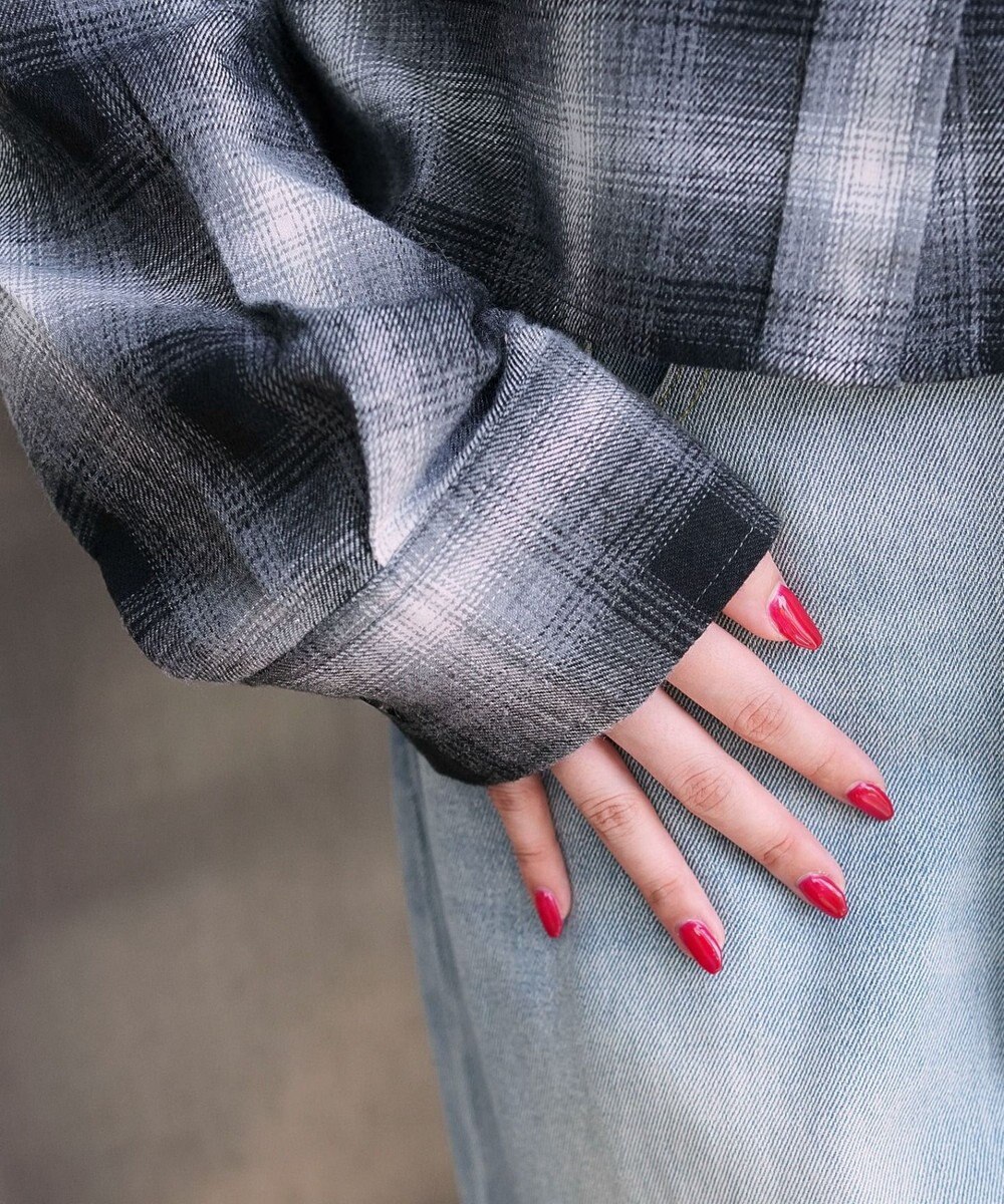 WEGO チェックショートネルシャツ 