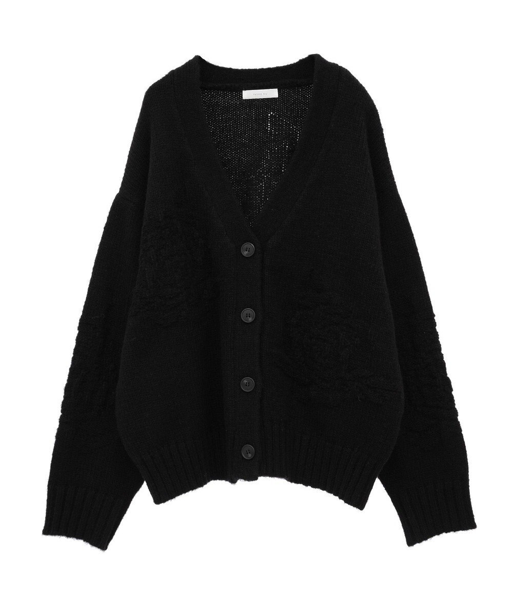 Green Parks ・ｓｗｉｎｇ　ｂｙ　バラ柄ニットカーディガン 