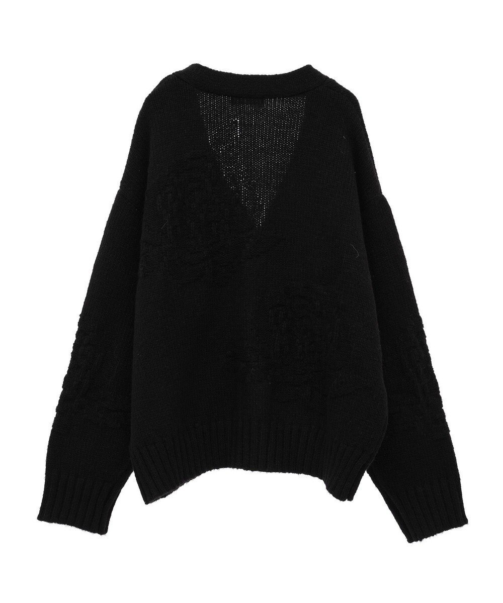 Green Parks ・ｓｗｉｎｇ　ｂｙ　バラ柄ニットカーディガン 