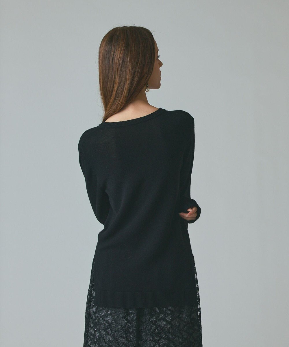 GRACE CONTINENTAL ボウ付ニットトップ 