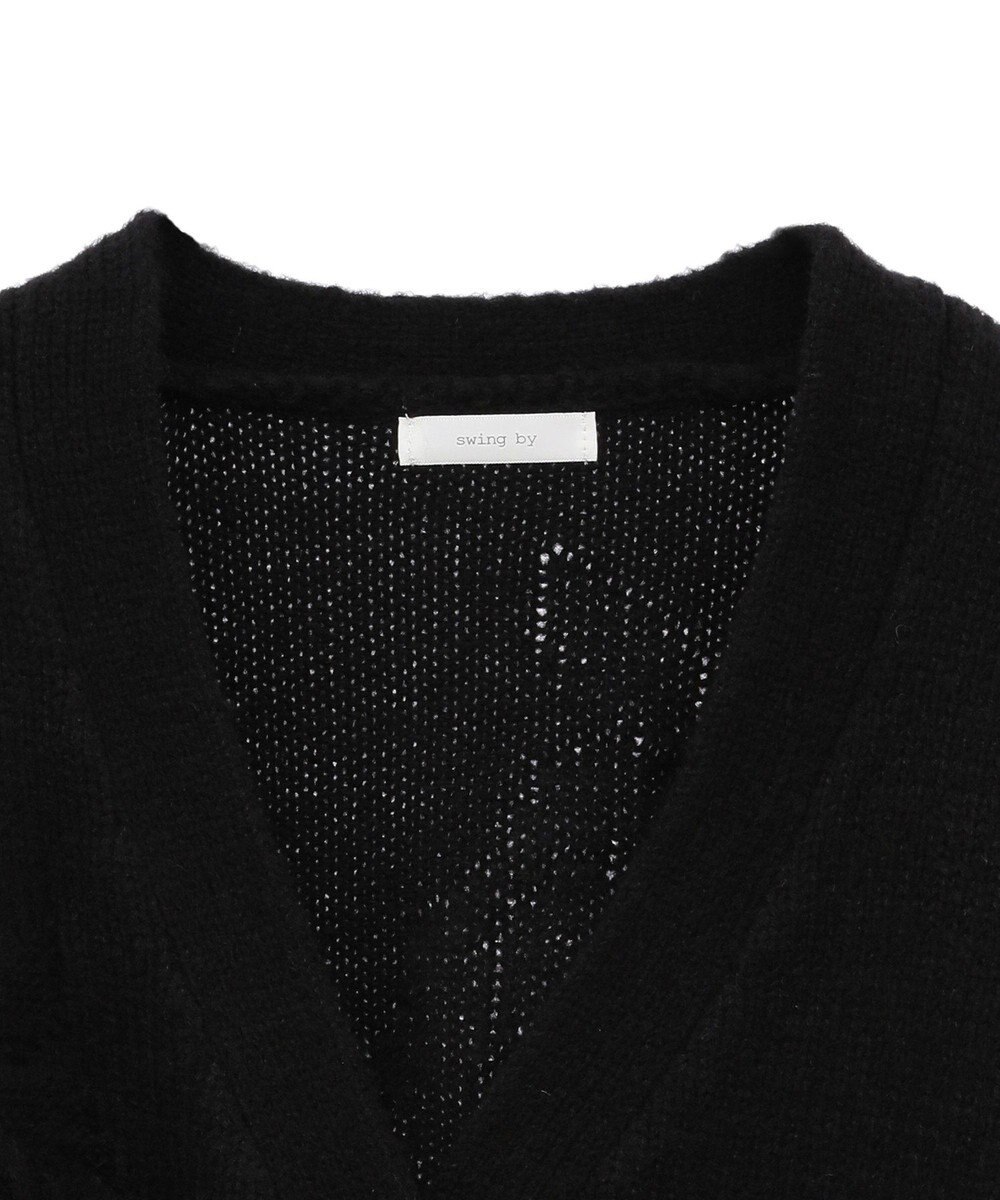 Green Parks ・ｓｗｉｎｇ　ｂｙ　バラ柄ニットカーディガン 