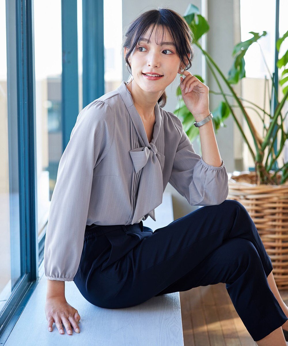 Tiaclasse 【小倉優子さん着用・ダブルクロス・洗える】テーパードパンツ 