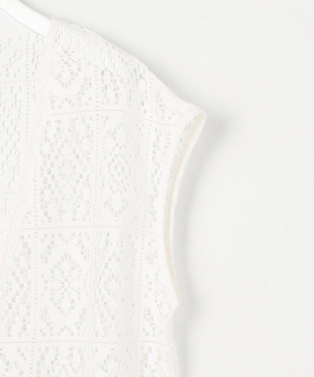 Feroux 【洗える】ヴィンテージレースロング ジレ 