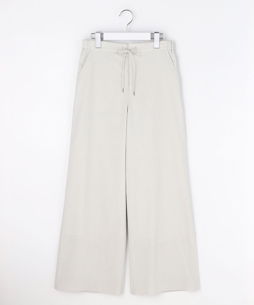 J.PRESS LADIES 【WEB限定】セルロースリネンストレッチ ワイドストレート パンツ 