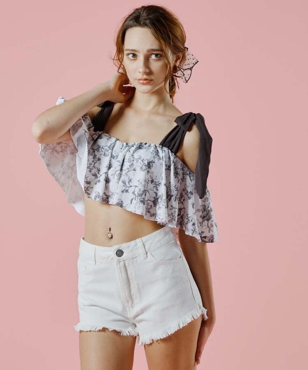 San-ai Resort（三愛水着楽園） ビーチデニム（ホワイト）　S・M・L【San-ai Resort（サンアイリゾート）】 