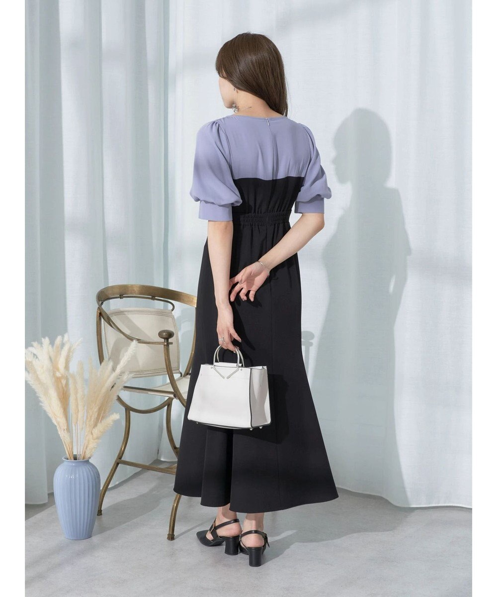 earth music&ecology パイピング衿付きドッキングワンピース 