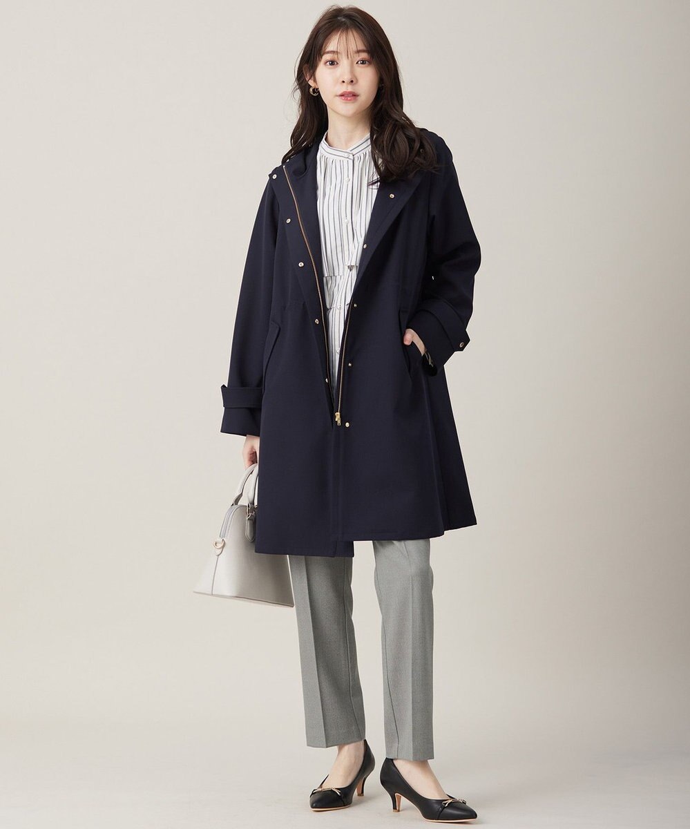 ANY SIS 【撥水・UVカット・洗える】フーデットロング コート 