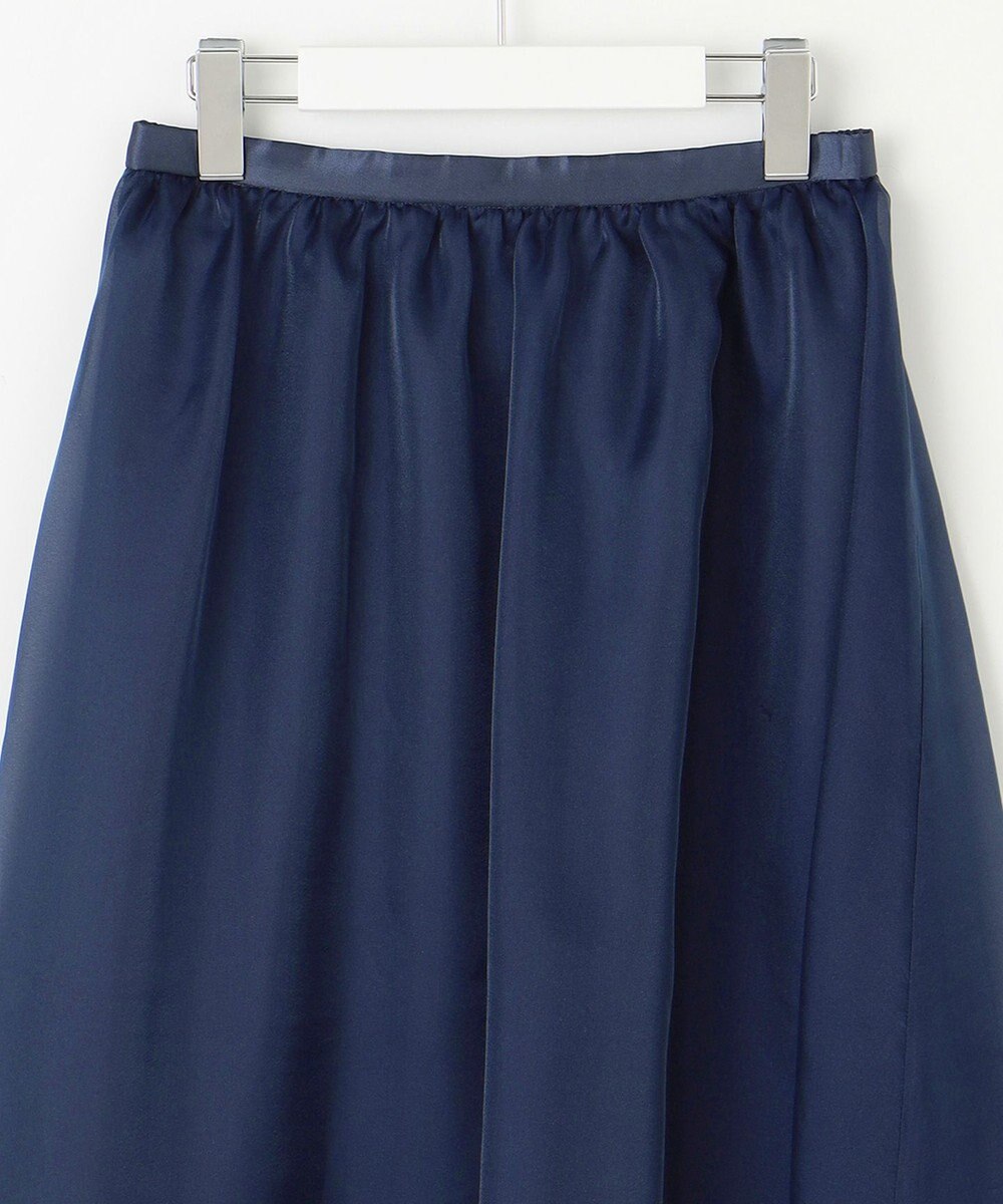 Feroux 【洗える】シアーギャザーフレア スカート 