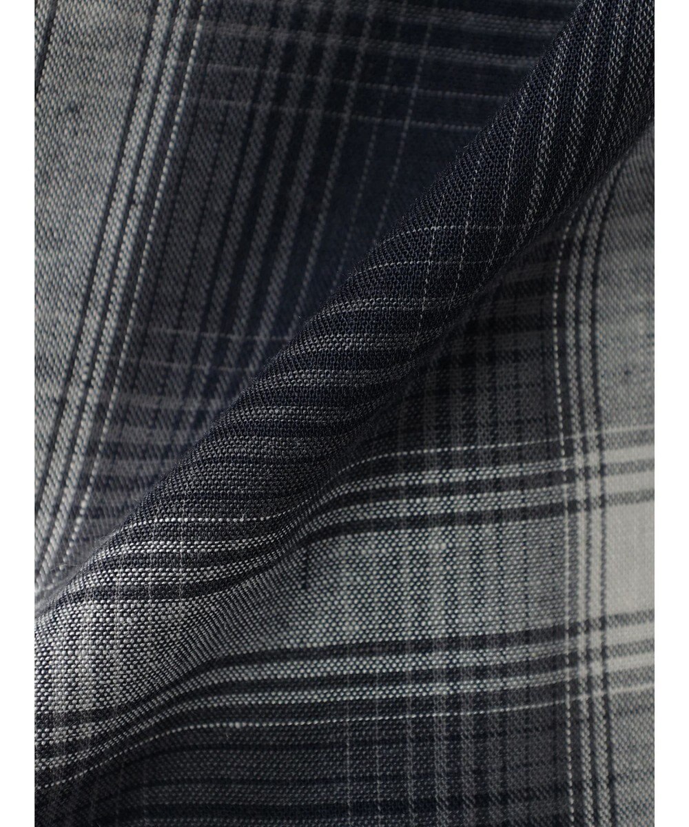 Green Parks リネンレーヨン前立てブラウス 