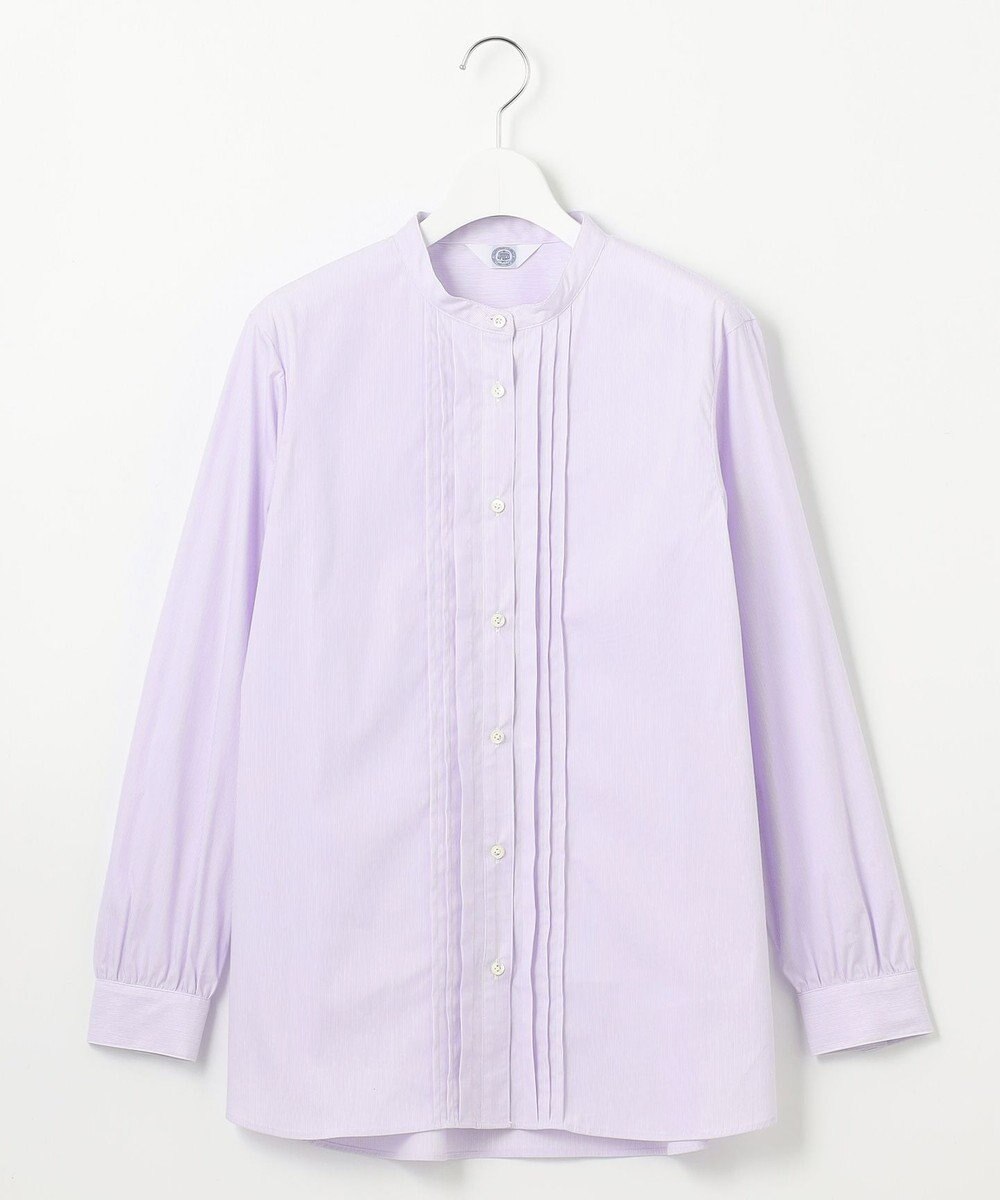 J.PRESS LADIES 【洗える】BEZ VEGA ストライプ ピンタック ブラウス 