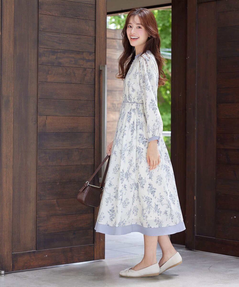 Tiaclasse L 【洗える】トワルドジュイ配色ワンピース 