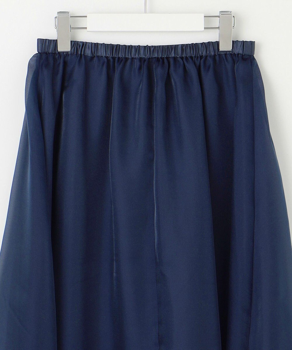 Feroux 【洗える】シアーギャザーフレア スカート 
