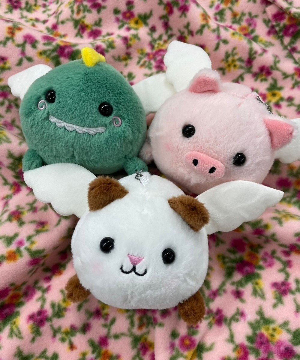 WEGO ふりふりエンジェルあにまるぬいぐるみキーホルダー 