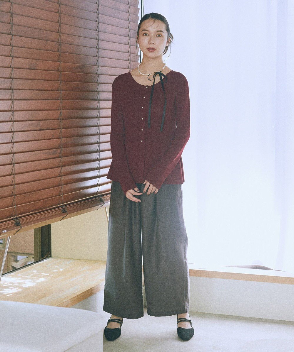 earth music&ecology 【接触冷感】ペプラムニットカーディガン 