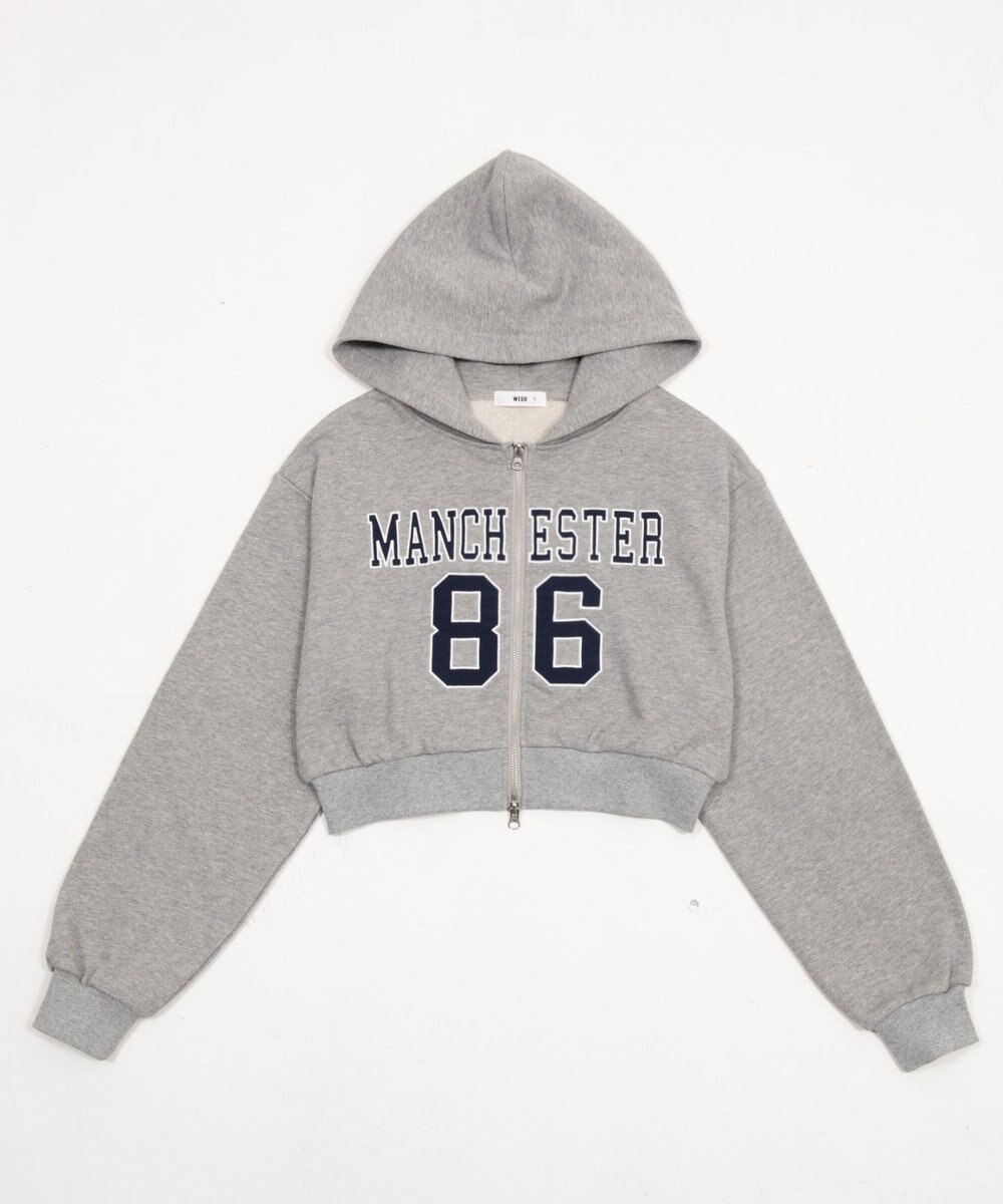 WEGO グラフィックショートZIPパーカー 