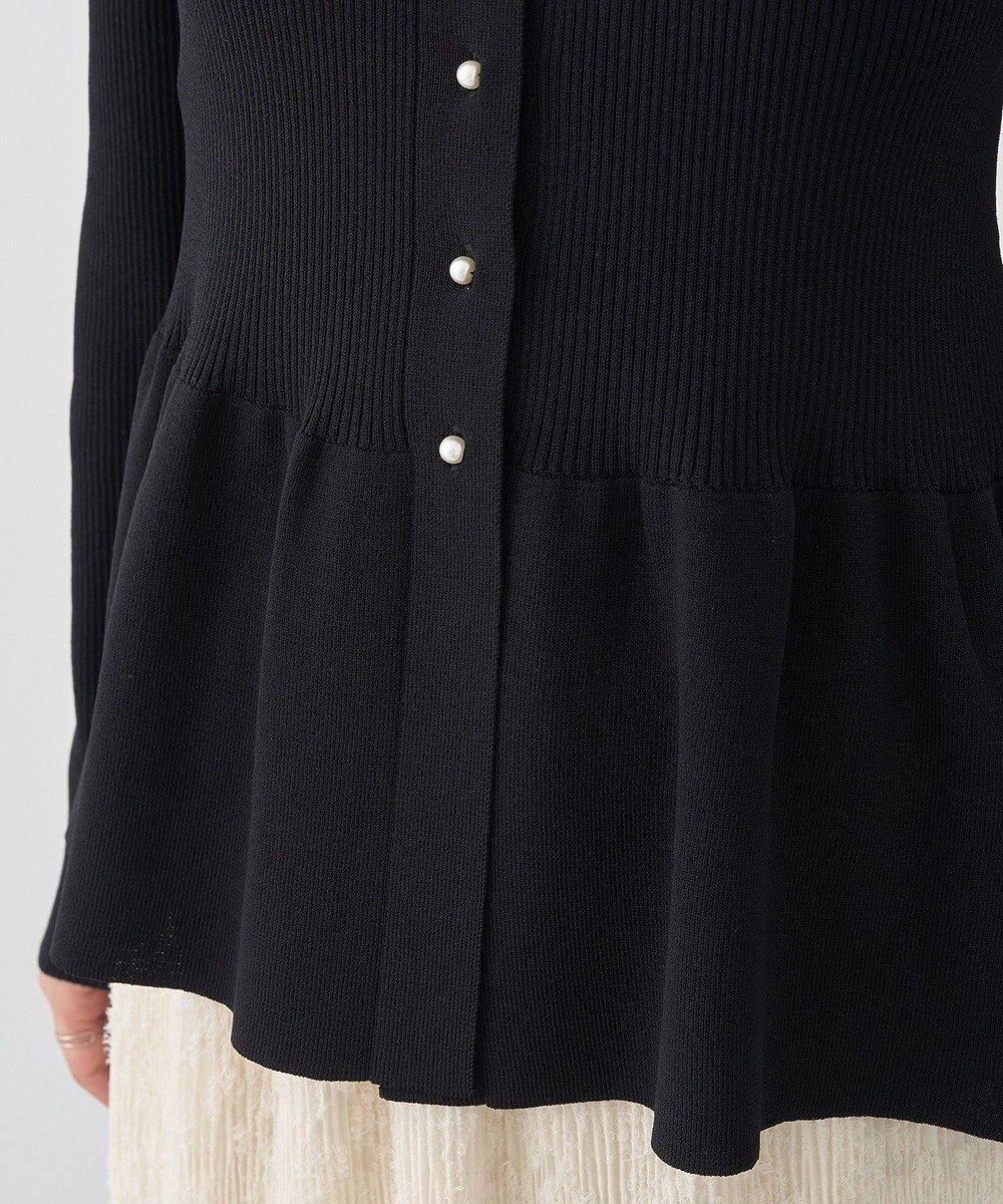 earth music&ecology 【接触冷感】ペプラムニットカーディガン 