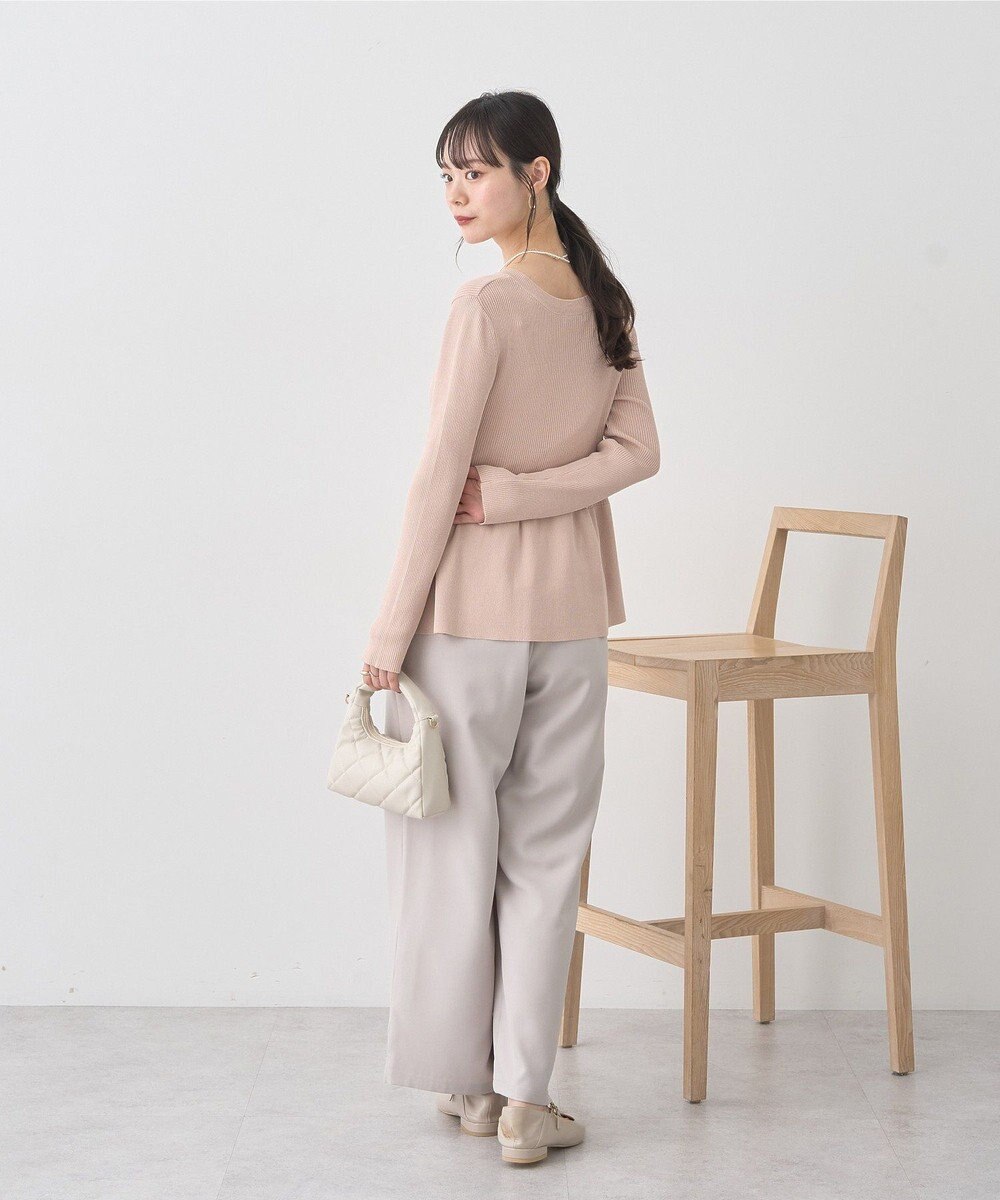 earth music&ecology 【接触冷感】ペプラムニットカーディガン 