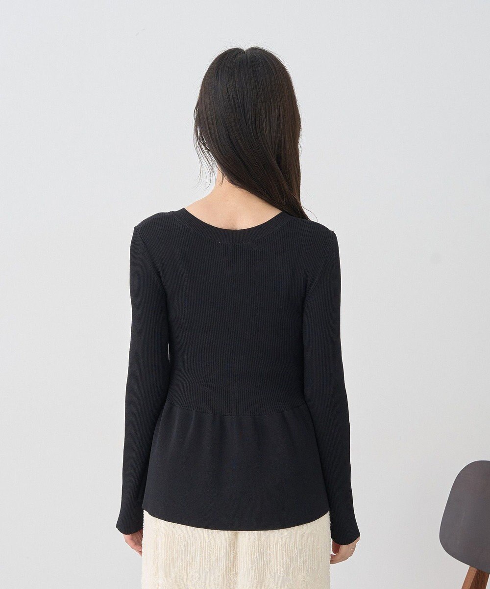 earth music&ecology 【接触冷感】ペプラムニットカーディガン 