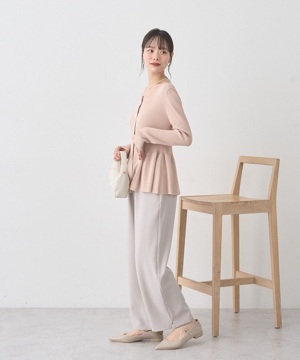 earth music&ecology 【接触冷感】ペプラムニットカーディガン 