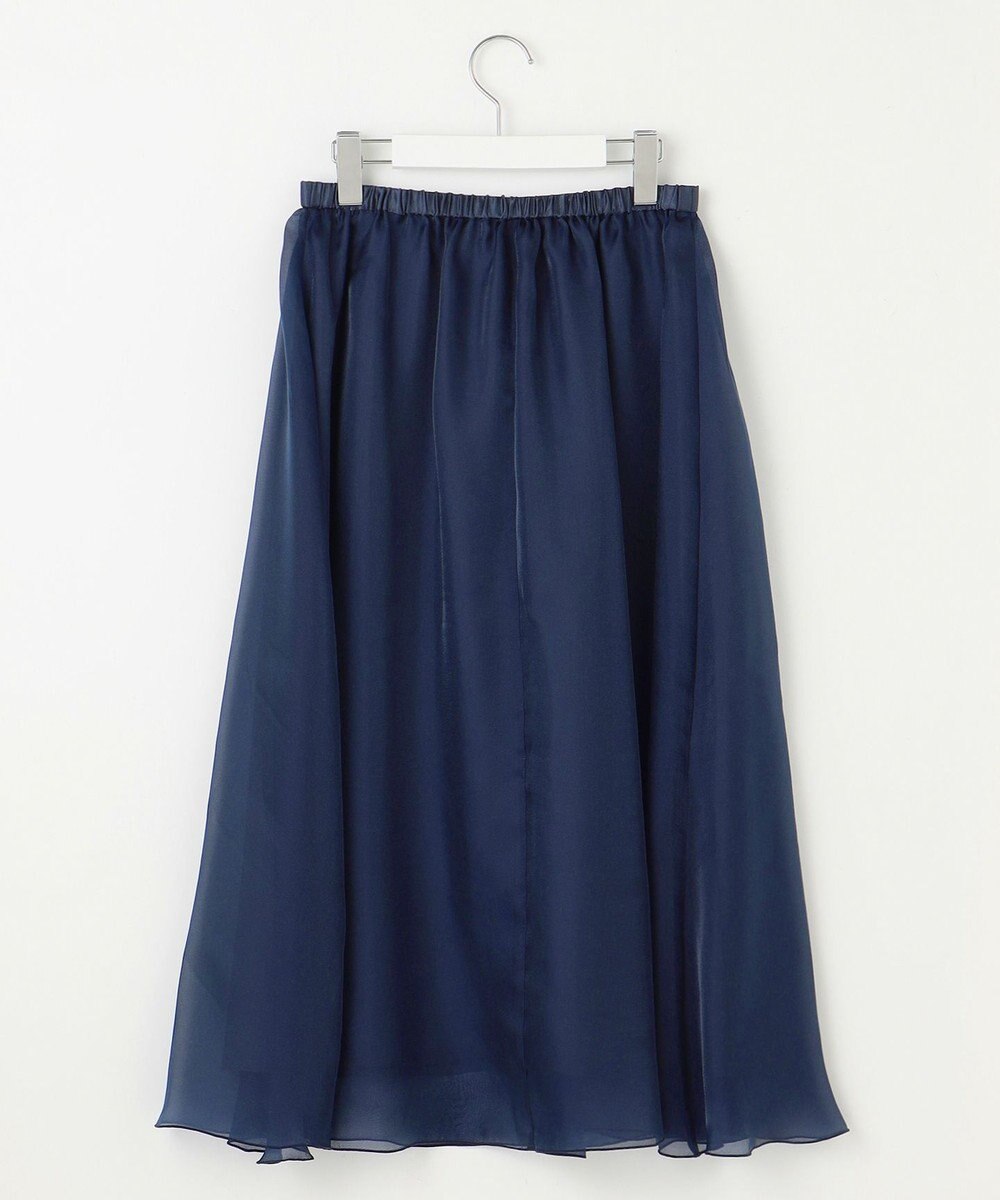 Feroux 【洗える】シアーギャザーフレア スカート 