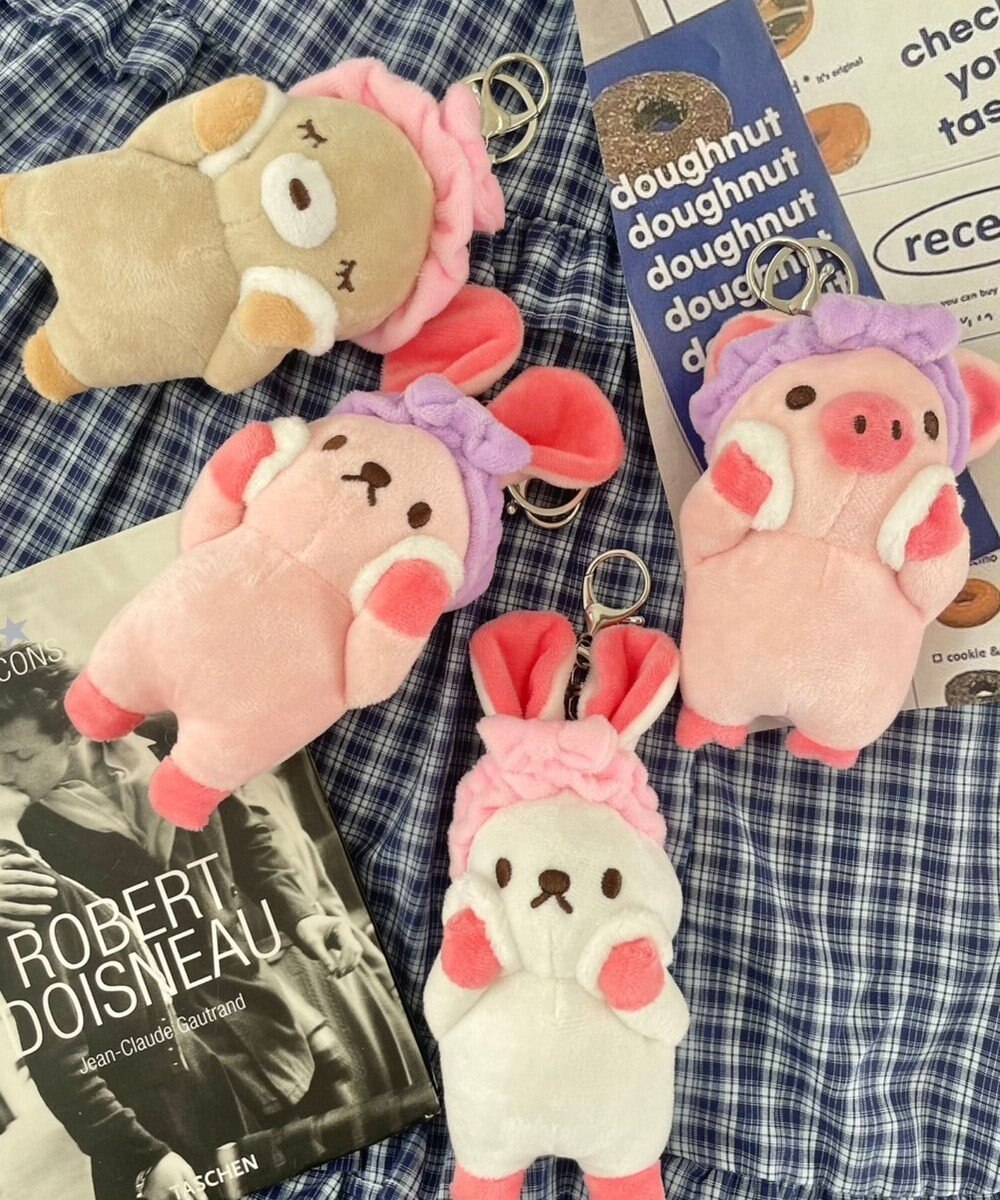 WEGO 洗顔あにまるぬいぐるみキーホルダー 