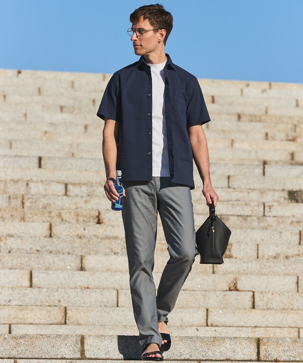 GOTAIRIKU 仕事で着られる綿100%【クルー以上モック未満】カバーネック DRESS Tシャツ(26年モデル) 