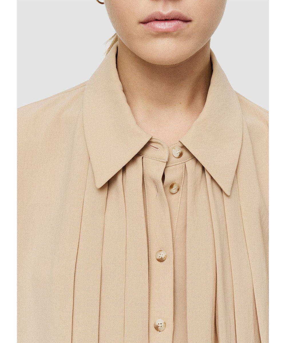 JOSEPH エアリープリッセ　ポロカラーブラウス 