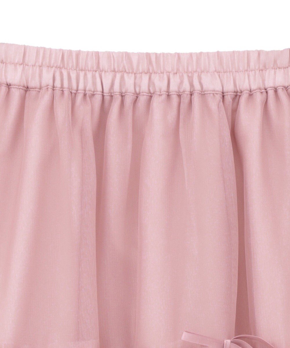 earth music&ecology リボンチュールティアードスカート 