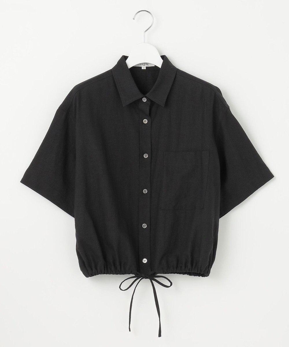 23区 S 【SLOW/一部店舗限定】ブライトリネン クロップド シャツ 