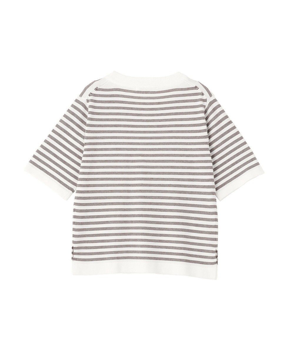 AMERICAN HOLIC ボーダーハーフスリーブニットプルオーバー 