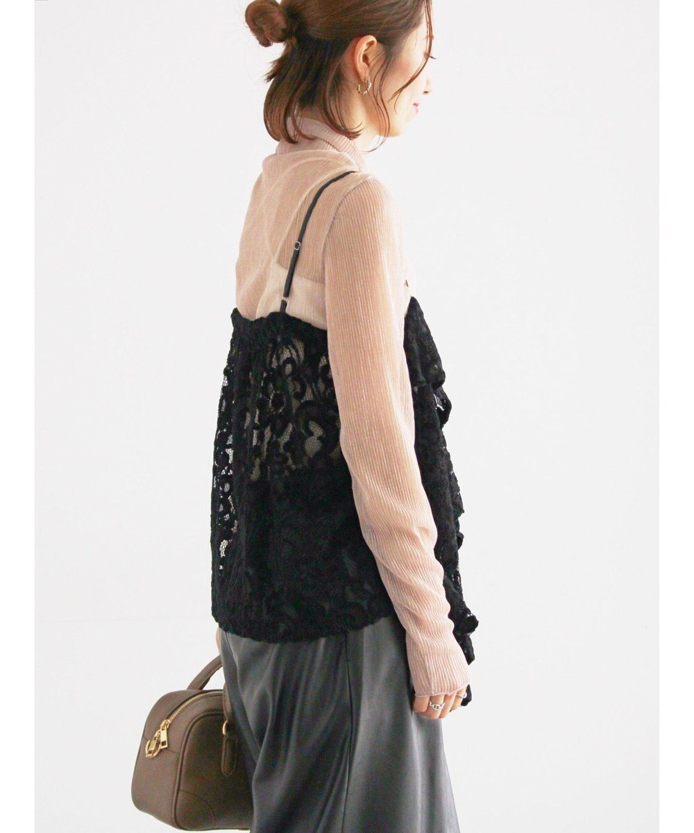 Te chichi ベロアレースキャミソール 