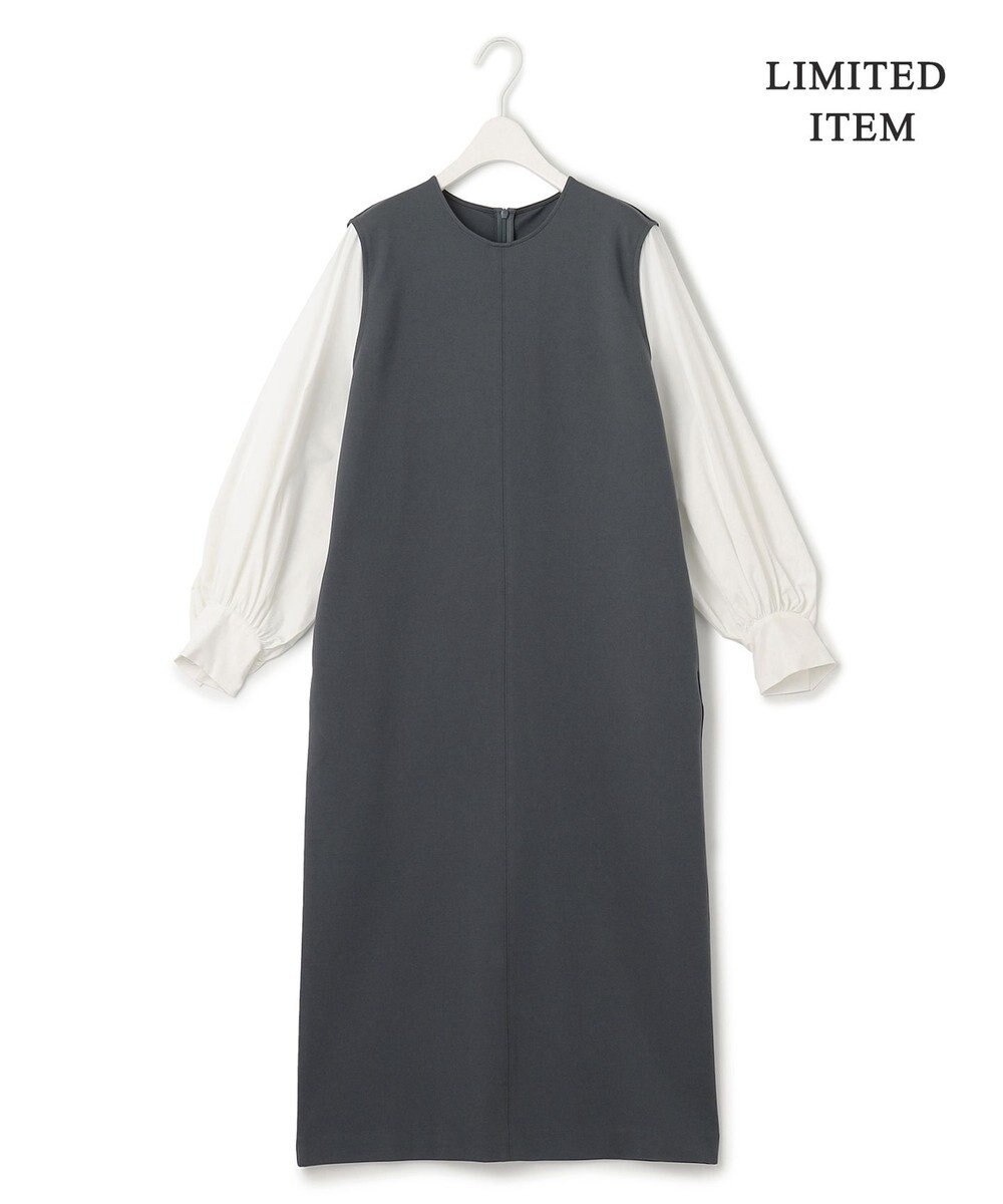 ICB L 【WEB限定・洗える】ストレッチポンチ ドッキングワンピース 